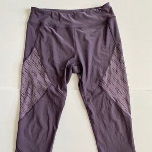 N.Y.L. Purple Leggings Women Size M Mesh Design